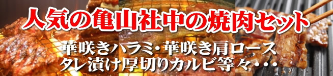 人気の亀山社中の焼肉セット