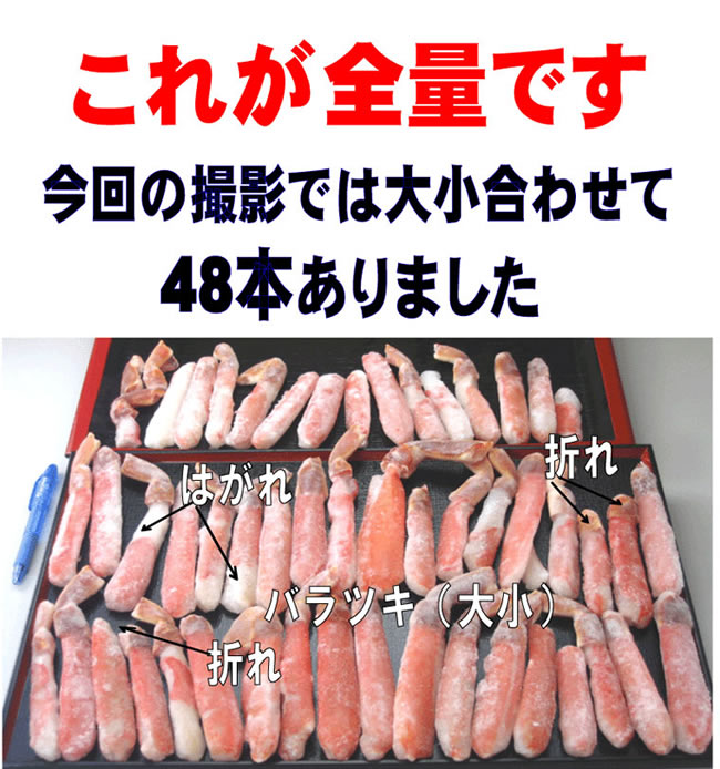 特別販売 訳あり 生ズワイ脚カニしゃぶ1kg 写真3